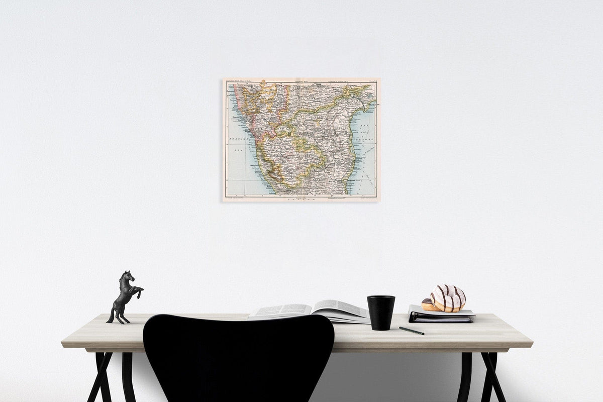 Historic Map : Section XIII. Madras, Mysore. Plate 34, 1893, Vintage Wall Decor