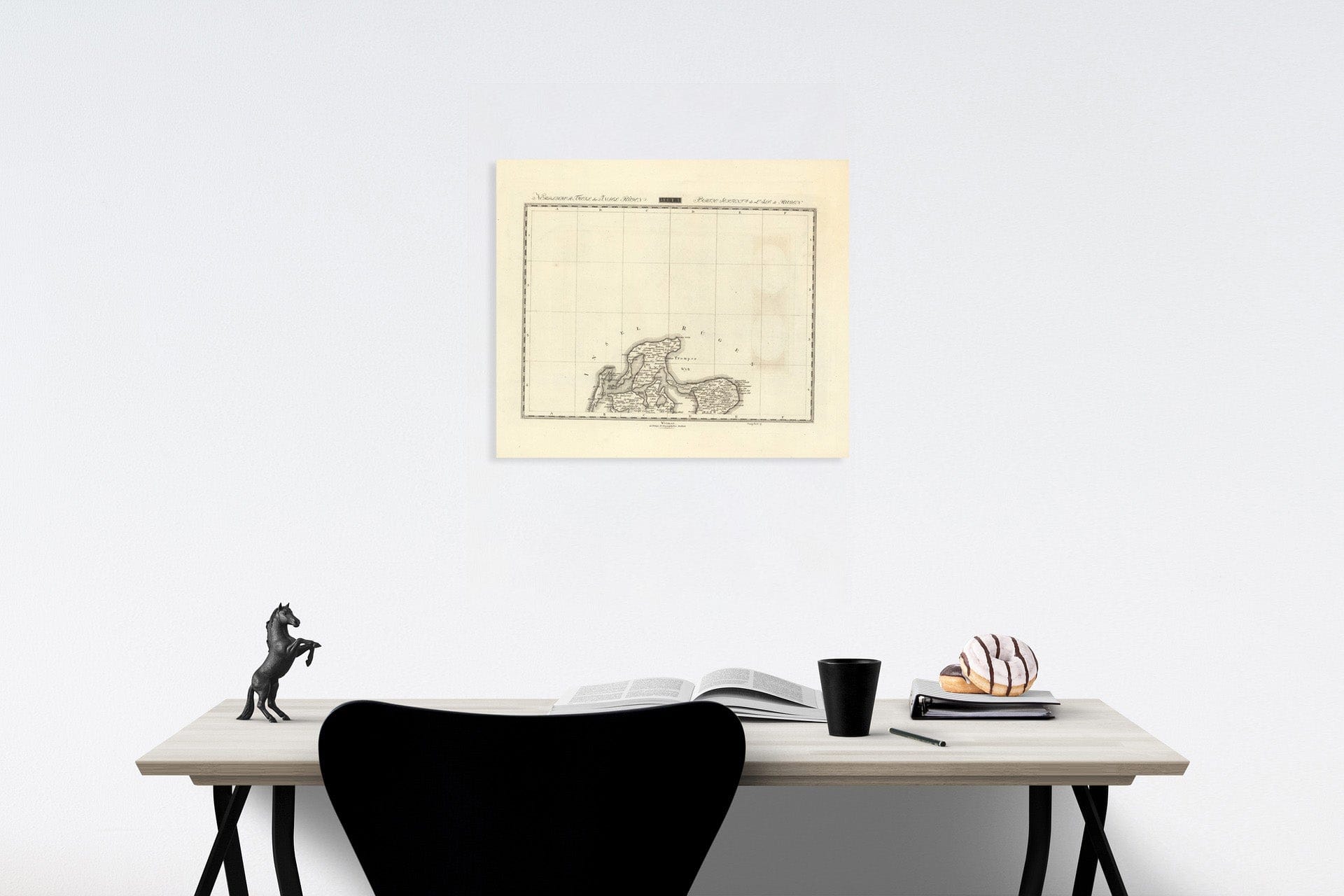 Historic Map : Sect. 1. Nordlicher Theil der Insel Rugen = Partie Septentr. de L'Ile de Rugen, 1813, Vintage Wall Decor