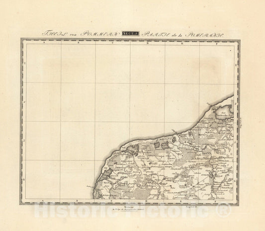 Historic Map : Sect. 2. Theil von Pommern. = Partie de la Pomeranie, 1813, Vintage Wall Decor