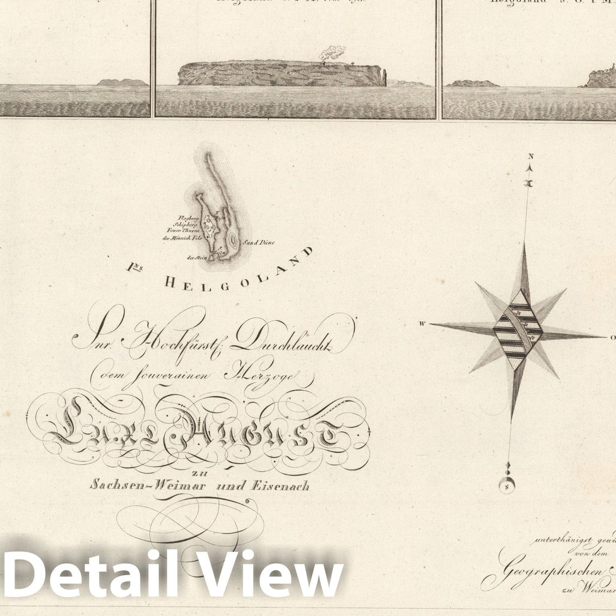 Historic Map : Sect. 4. Insel Helgoland = L' Ile de Helgoland, 1813, Vintage Wall Decor