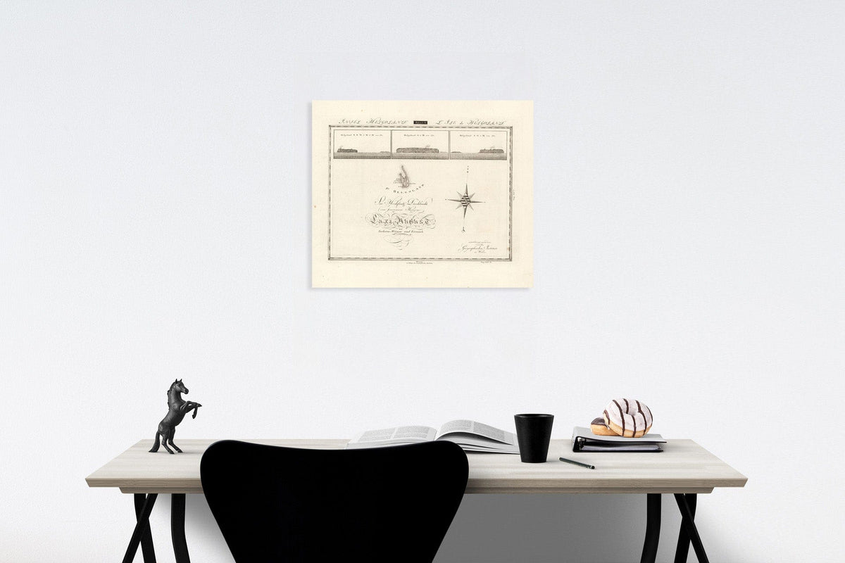 Historic Map : Sect. 4. Insel Helgoland = L' Ile de Helgoland, 1813, Vintage Wall Decor