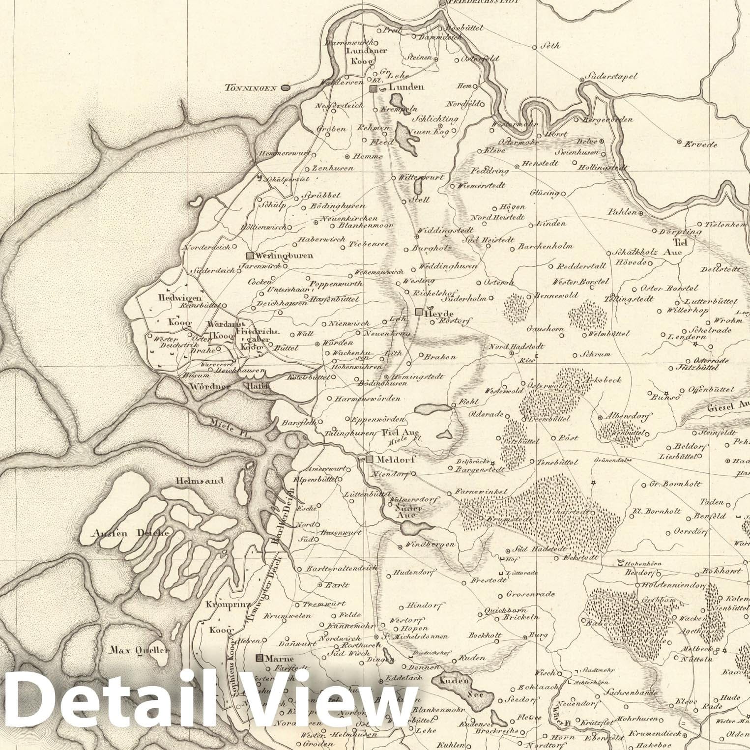 Historic Map : Sect. 5. Theil von Holstein. = Partie de Holstein, 1813, Vintage Wall Decor