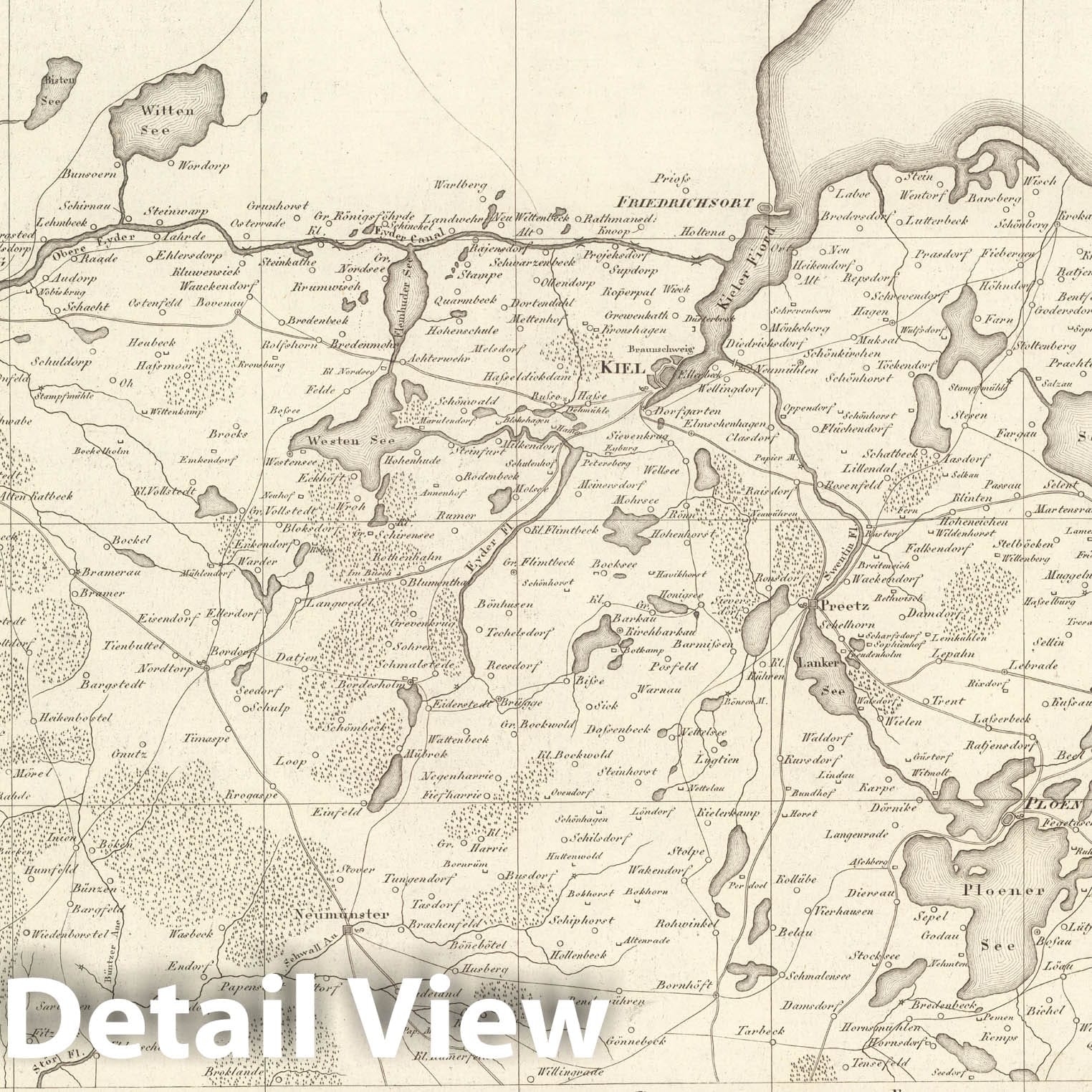 Historic Map : Sect. 6. Theil von Holstein. = Partie de Holstein, 1813, Vintage Wall Decor