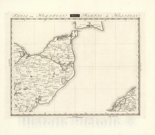 Historic Map : Sect. 7. Theil von Holstein. = Partie de Holstein, 1813, Vintage Wall Decor