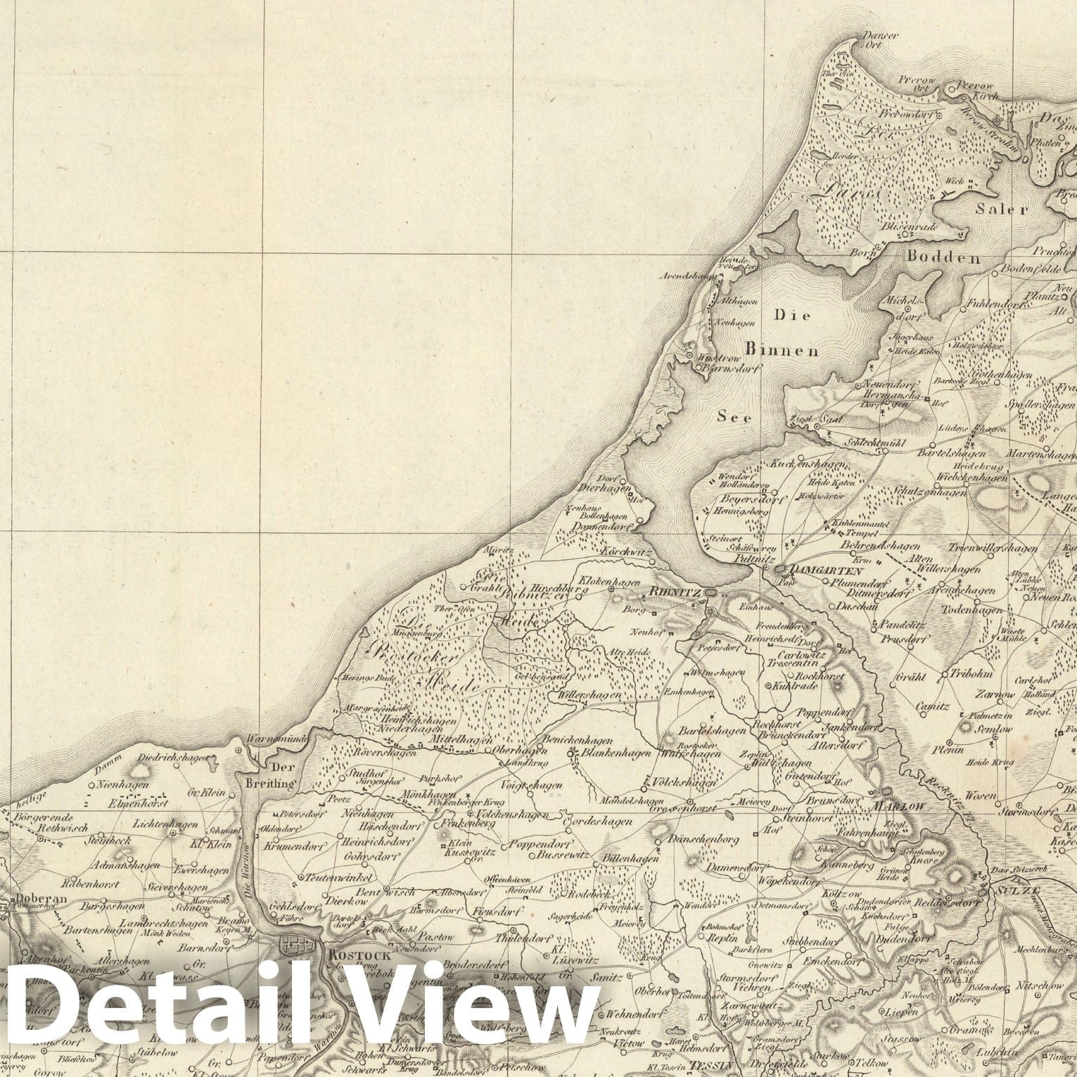 Historic Map : Sect. 8. Theil von Mecklenburg = Partie de Mecklenbourg, 1813, Vintage Wall Decor