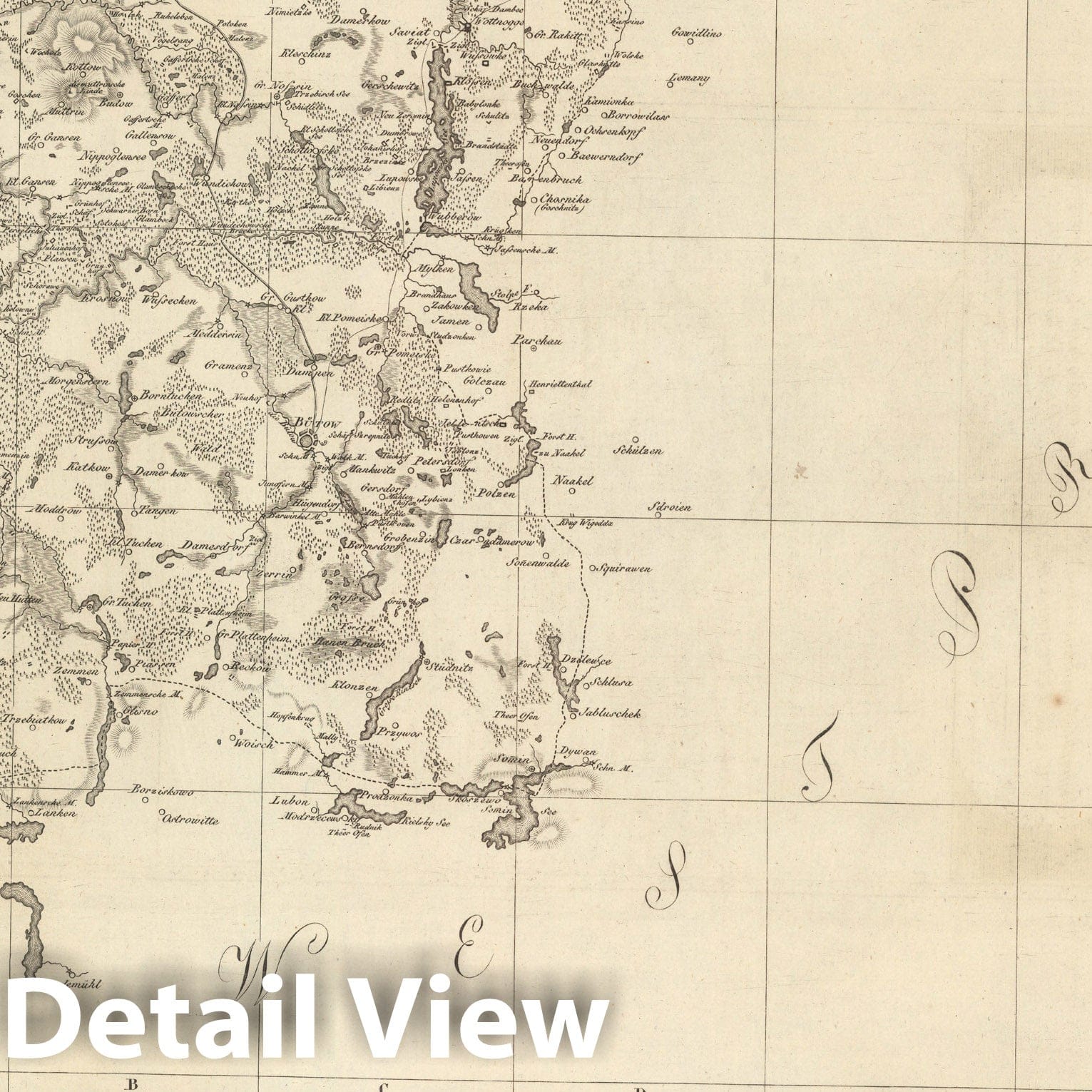 Historic Map : Sect. 13. Die Herrschaft Butow = La Seigneurie de Butow, 1813, Vintage Wall Decor
