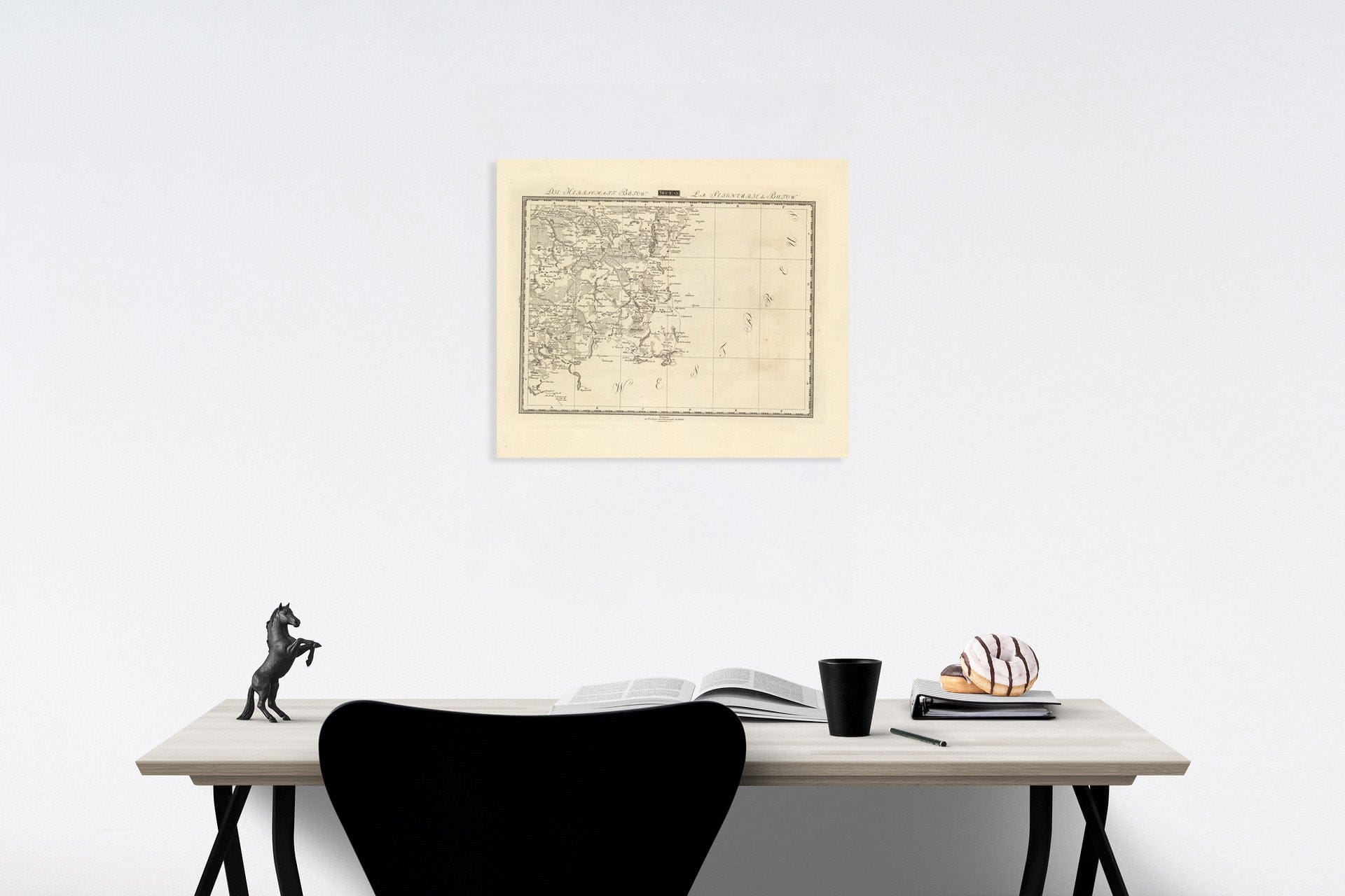 Historic Map : Sect. 13. Die Herrschaft Butow = La Seigneurie de Butow, 1813, Vintage Wall Decor