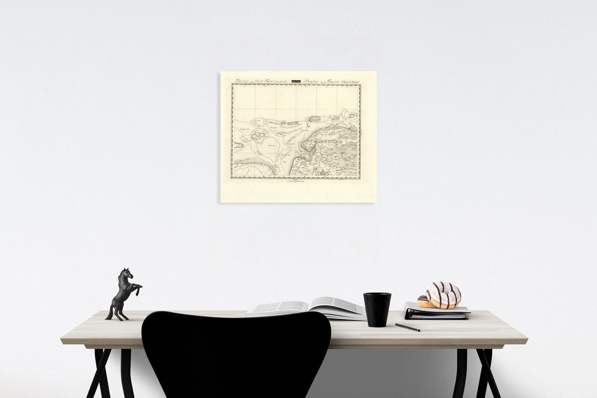 Historic Map : Sect. 14. Theil von Ost-Friesland = Partie d'Ost-Frise, 1813, Vintage Wall Decor