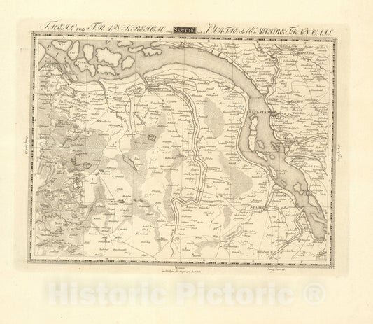 Historic Map : Sect. 16. Theil von Frankreich = Partie de l'Empire Francaise, 1813, Vintage Wall Decor