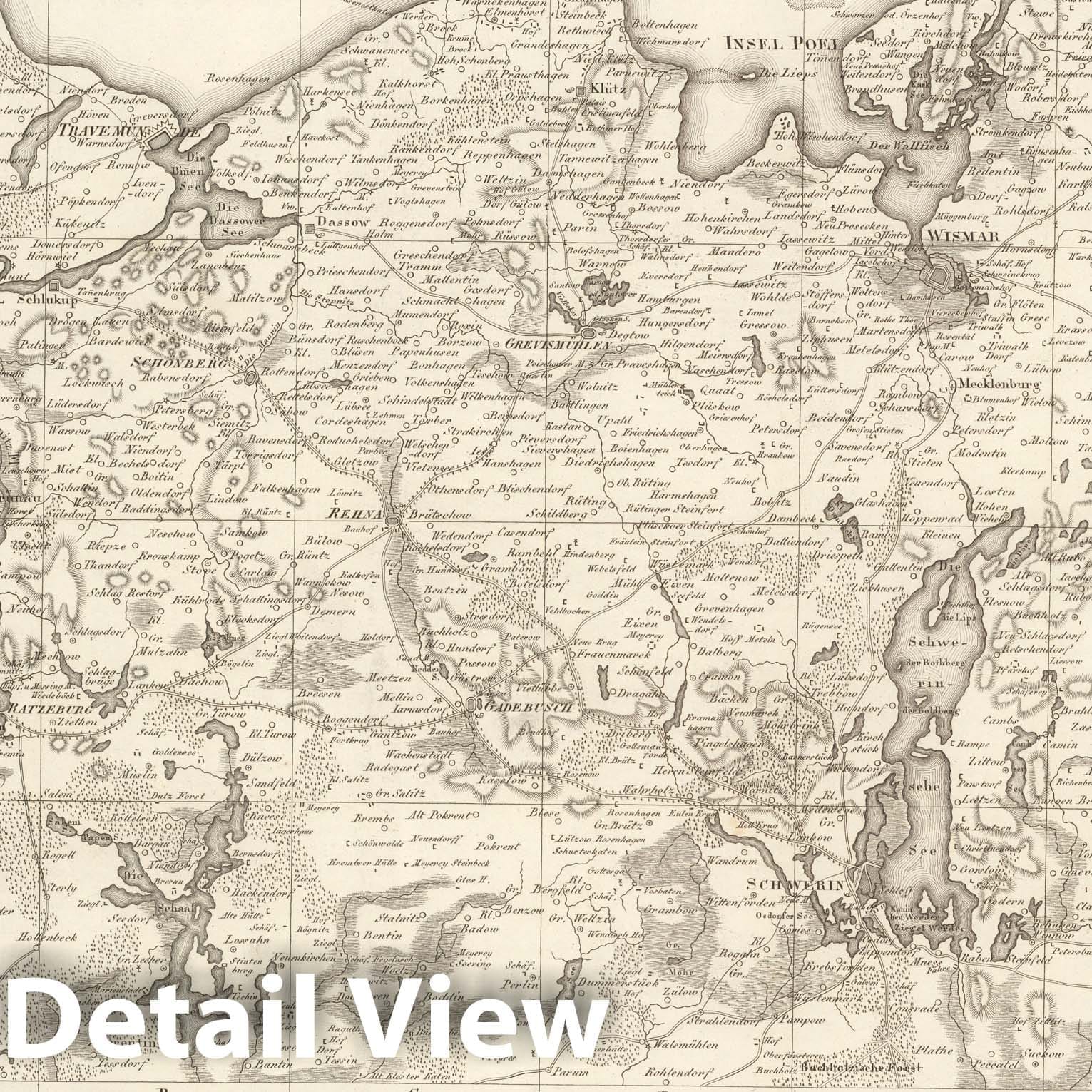 Historic Map : Sect. 18. Theil von Meklenburg. = Partie de Meklenbourg, 1813, Vintage Wall Decor