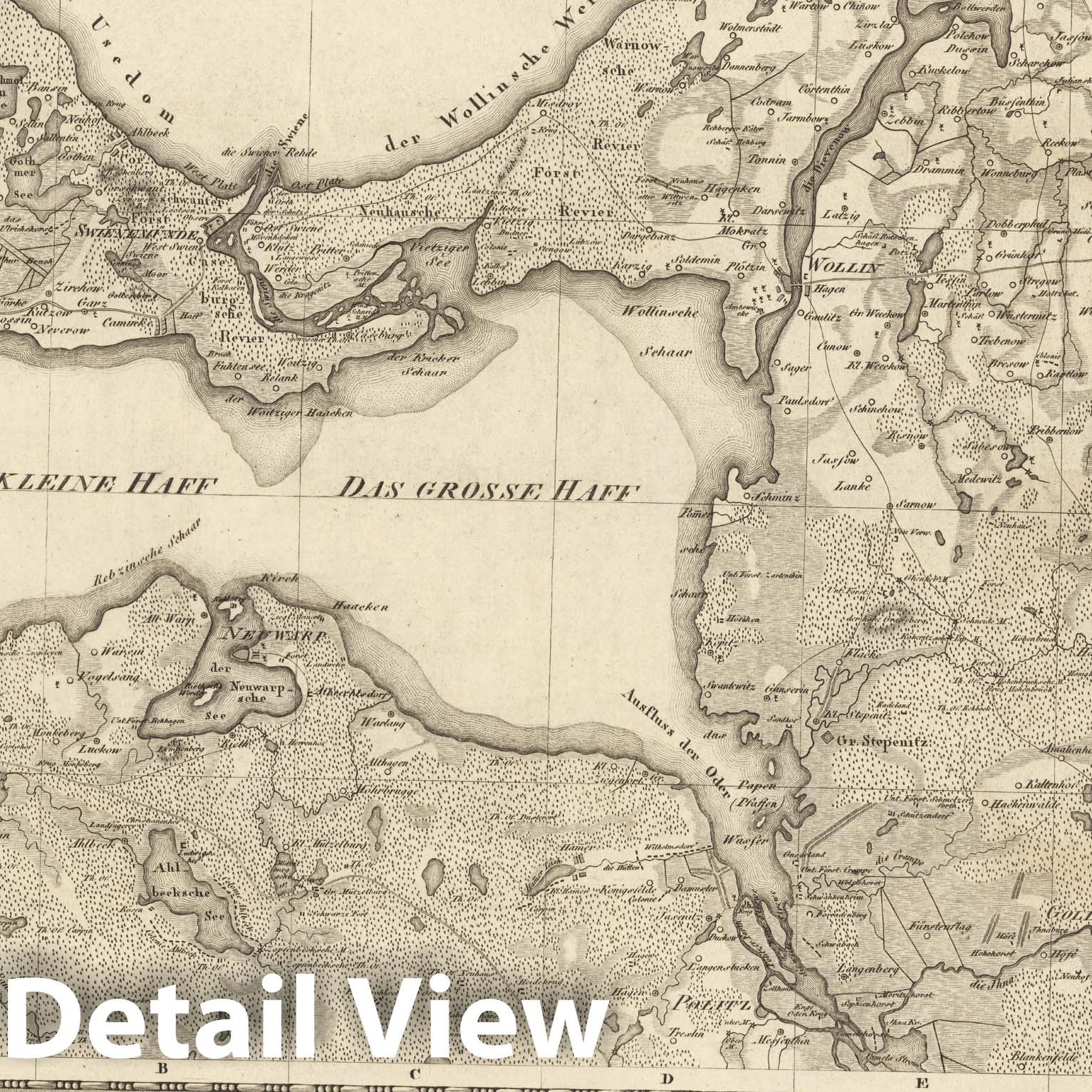 Historic Map : Sect. 21. Theil von Pommern = Partie de la Pomeranie, 1813, Vintage Wall Decor
