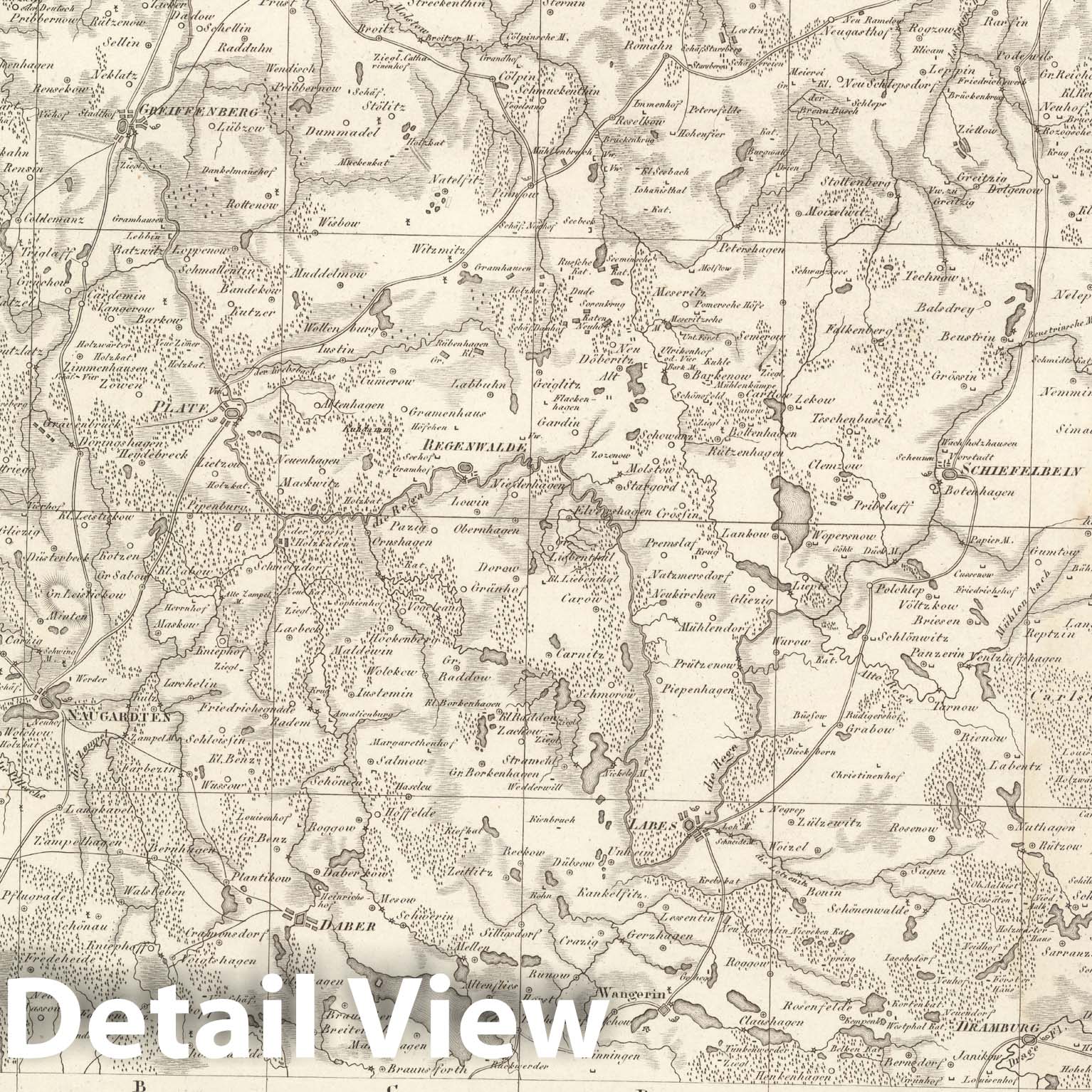 Historic Map : Sect. 22. Theil von Pommern = Partie de la Pomeranie, 1813, Vintage Wall Decor
