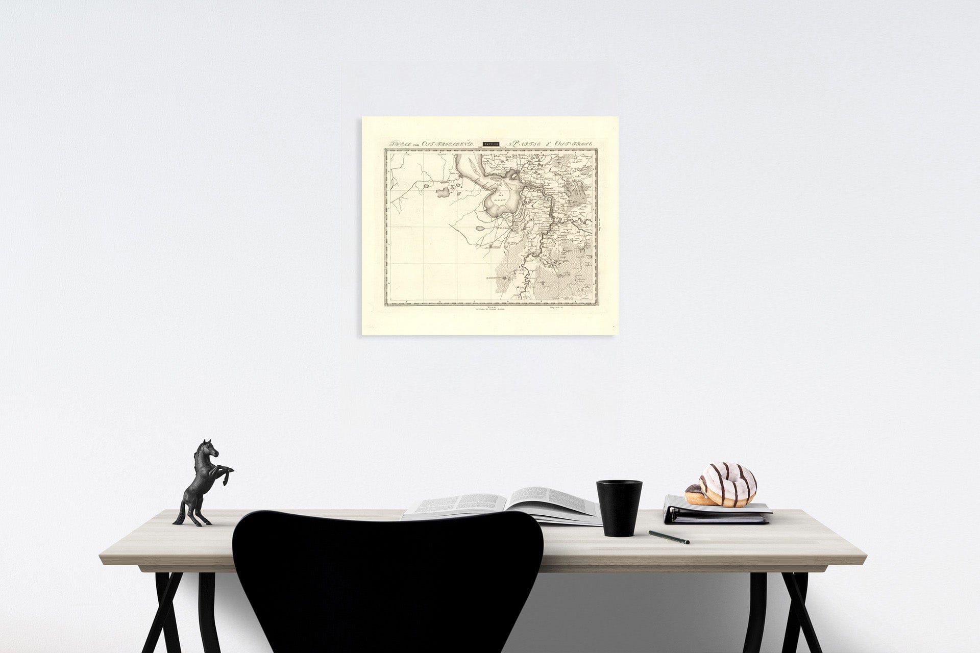 Historic Map : Sect. 24. Theil von Ost-Friesland = Partie d'Ost-Frise, 1813, Vintage Wall Decor