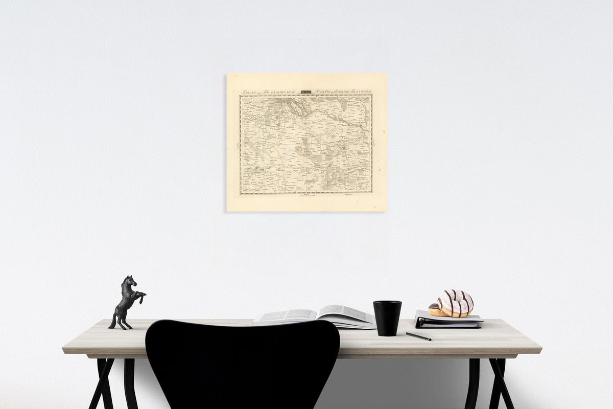 Historic Map : Sect. 27. Theil von Frankreich = Partie de l'Empire Francaise, 1813, Vintage Wall Decor