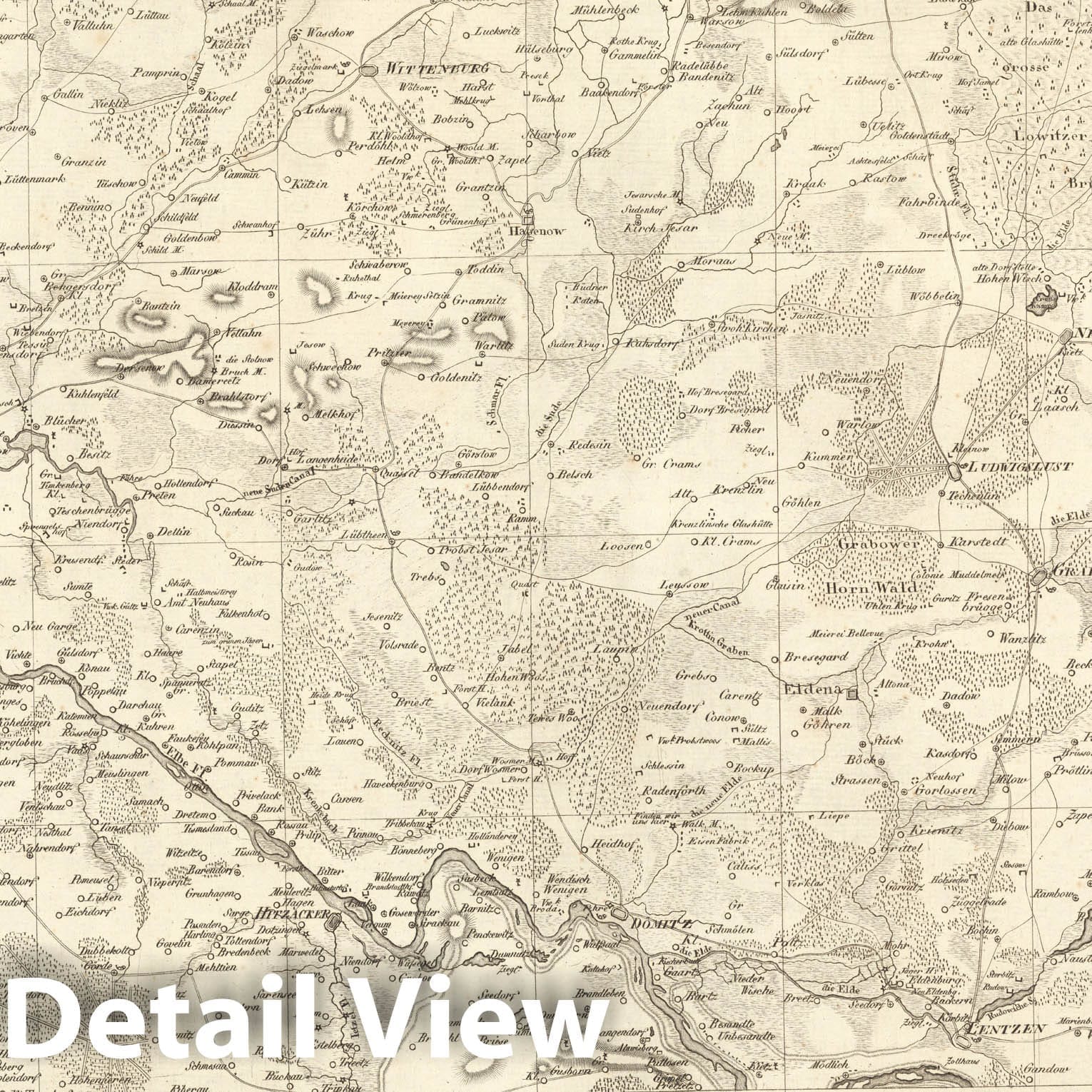 Historic Map : Sect. 28. Theil von Meklenburg. = Partie de Meklenbourg, 1813, Vintage Wall Decor