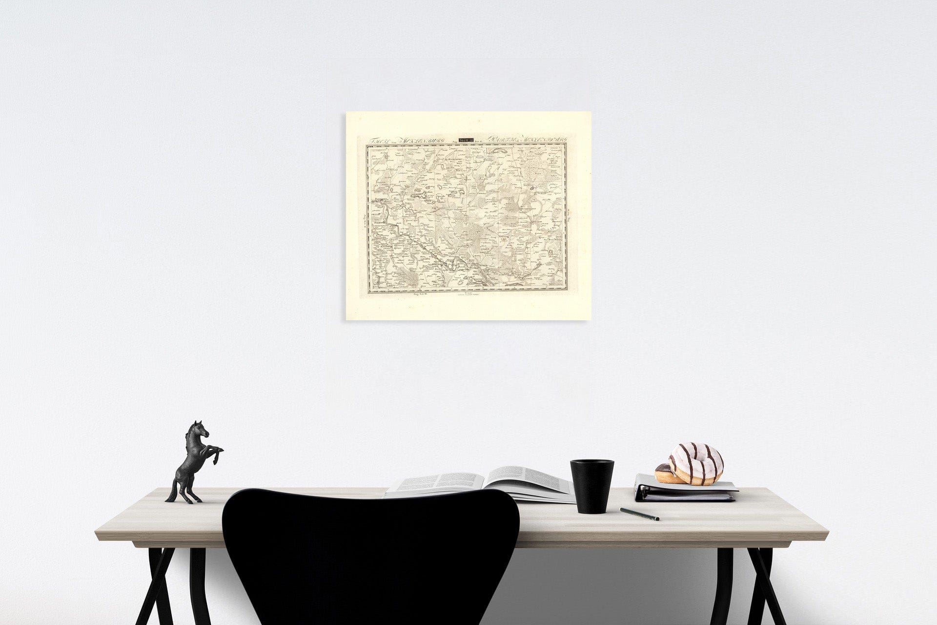 Historic Map : Sect. 28. Theil von Meklenburg. = Partie de Meklenbourg, 1813, Vintage Wall Decor