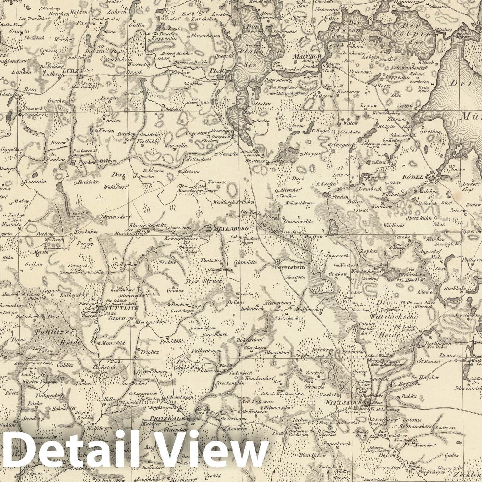 Historic Map : Sect. 29. Theil von Meklenburg. = Partie de Meklenbourg, 1813, Vintage Wall Decor