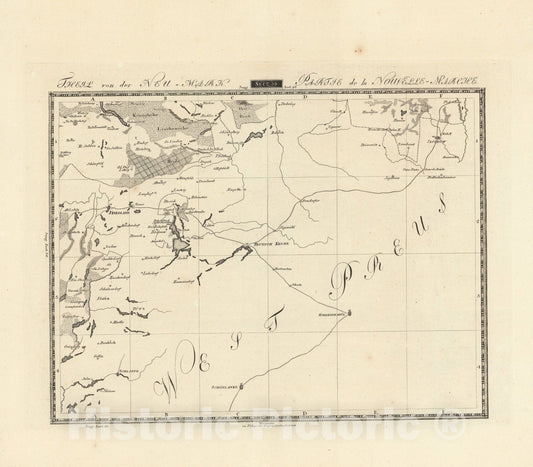 Historic Map : Sect. 33. Theil der Neu-Mark = Partie de la Nouvelle-Marche, 1813, Vintage Wall Decor