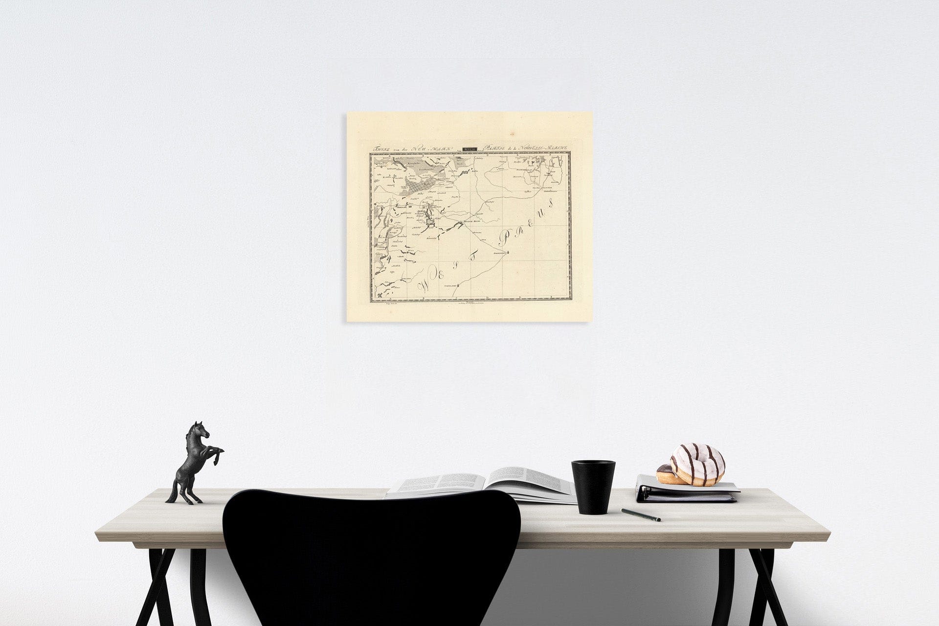 Historic Map : Sect. 33. Theil der Neu-Mark = Partie de la Nouvelle-Marche, 1813, Vintage Wall Decor