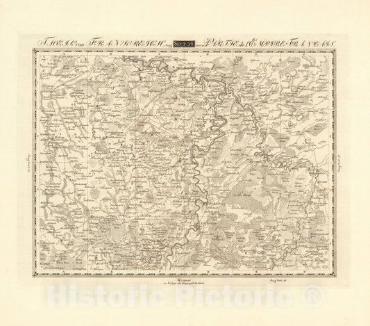 Historic Map : Sect. 36. Theil von Frankreich = Partie de l'Empire Francaise, 1813, Vintage Wall Decor