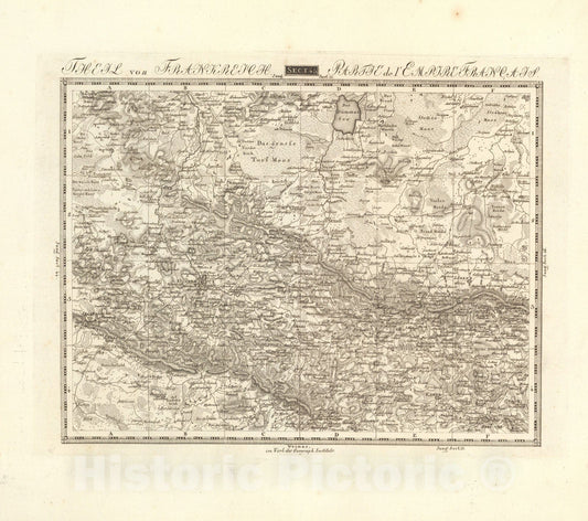 Historic Map : Sect. 45. Theil von Frankreich = Partie de l'Empire Francaise, 1813, Vintage Wall Decor