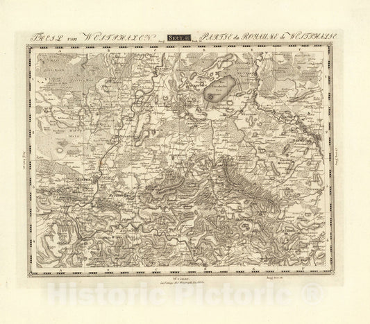 Historic Map : Sect. 46. Theil von Westphalen = Partie du Royaume de Westphalie, 1813, Vintage Wall Decor