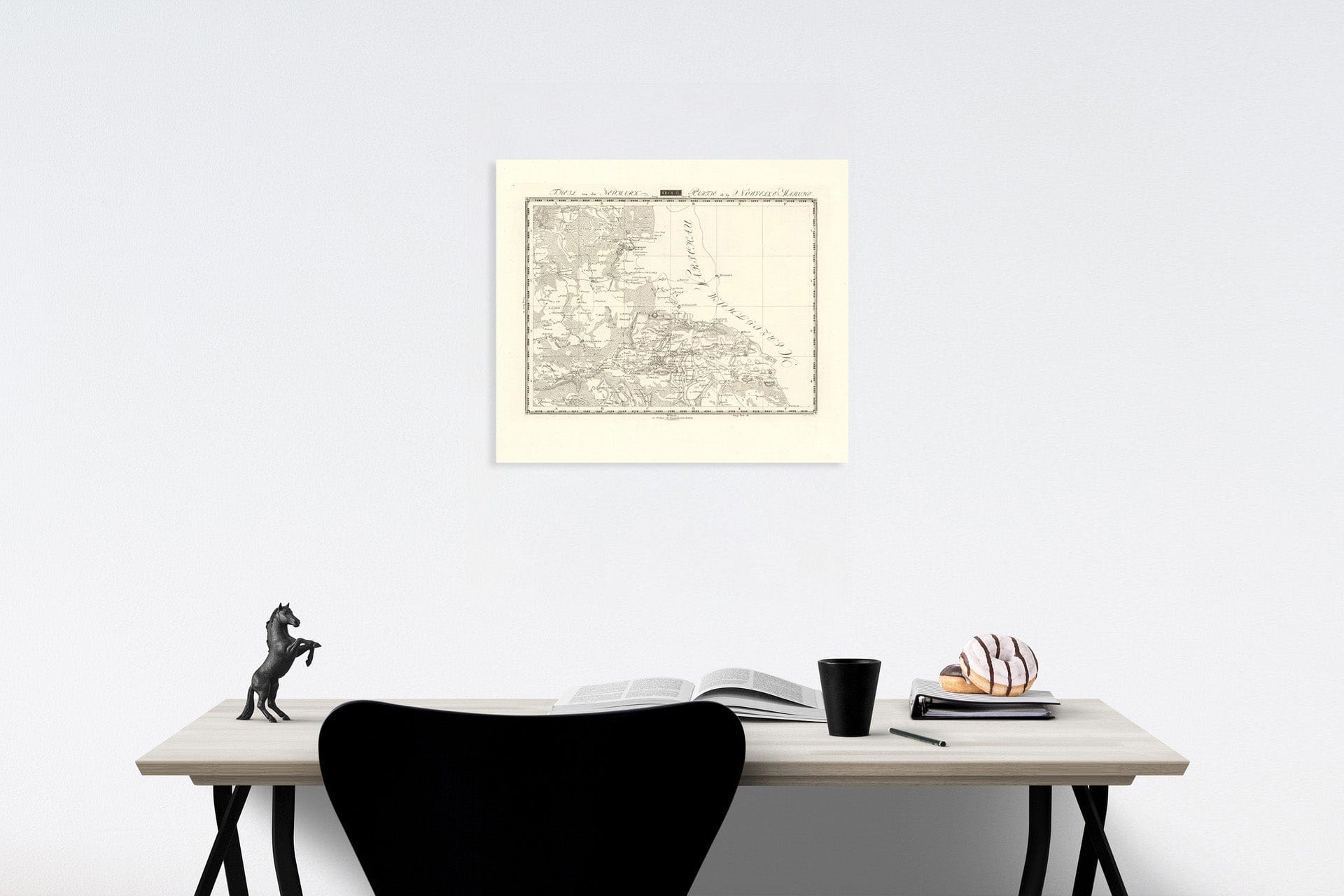 Historic Map : Sect. 52. Theil der Neu-Mark = Partie de la Nouvelle-Marche, 1813, Vintage Wall Decor