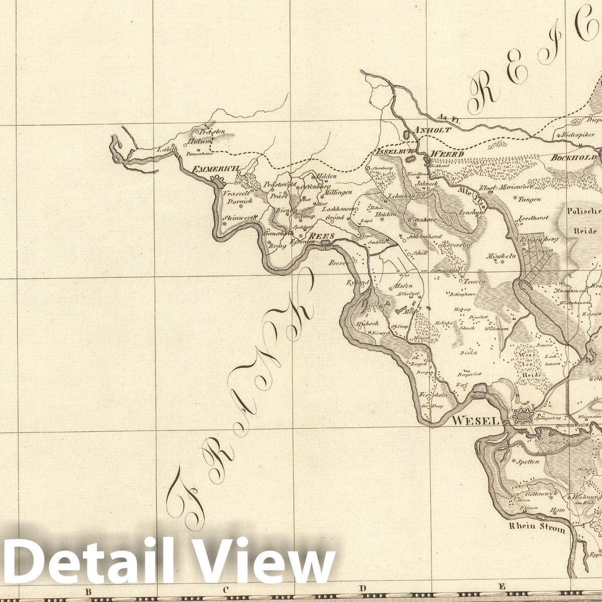 Historic Map : Sect. 53. Theil von Frankreich = Partie de l'Empire Francaise, 1813, Vintage Wall Decor