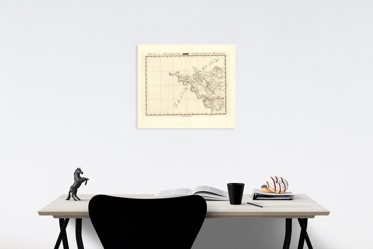 Historic Map : Sect. 53. Theil von Frankreich = Partie de l'Empire Francaise, 1813, Vintage Wall Decor