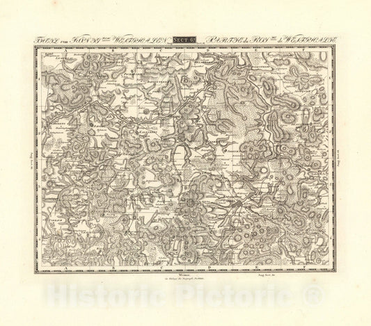 Historic Map : Sect. 67. Theil vom Konigrch. Westphalen. = Partie du Roy.me de Westphalie, 1813, Vintage Wall Decor