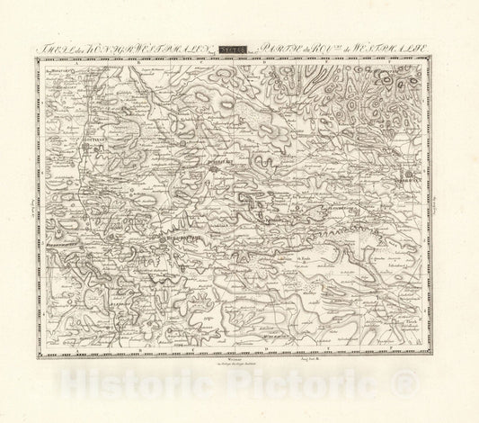 Historic Map : Sect. 68. Theil vom Konigrch. Westphalen. = Partie du Roy.me de Westphalie, 1813, Vintage Wall Decor