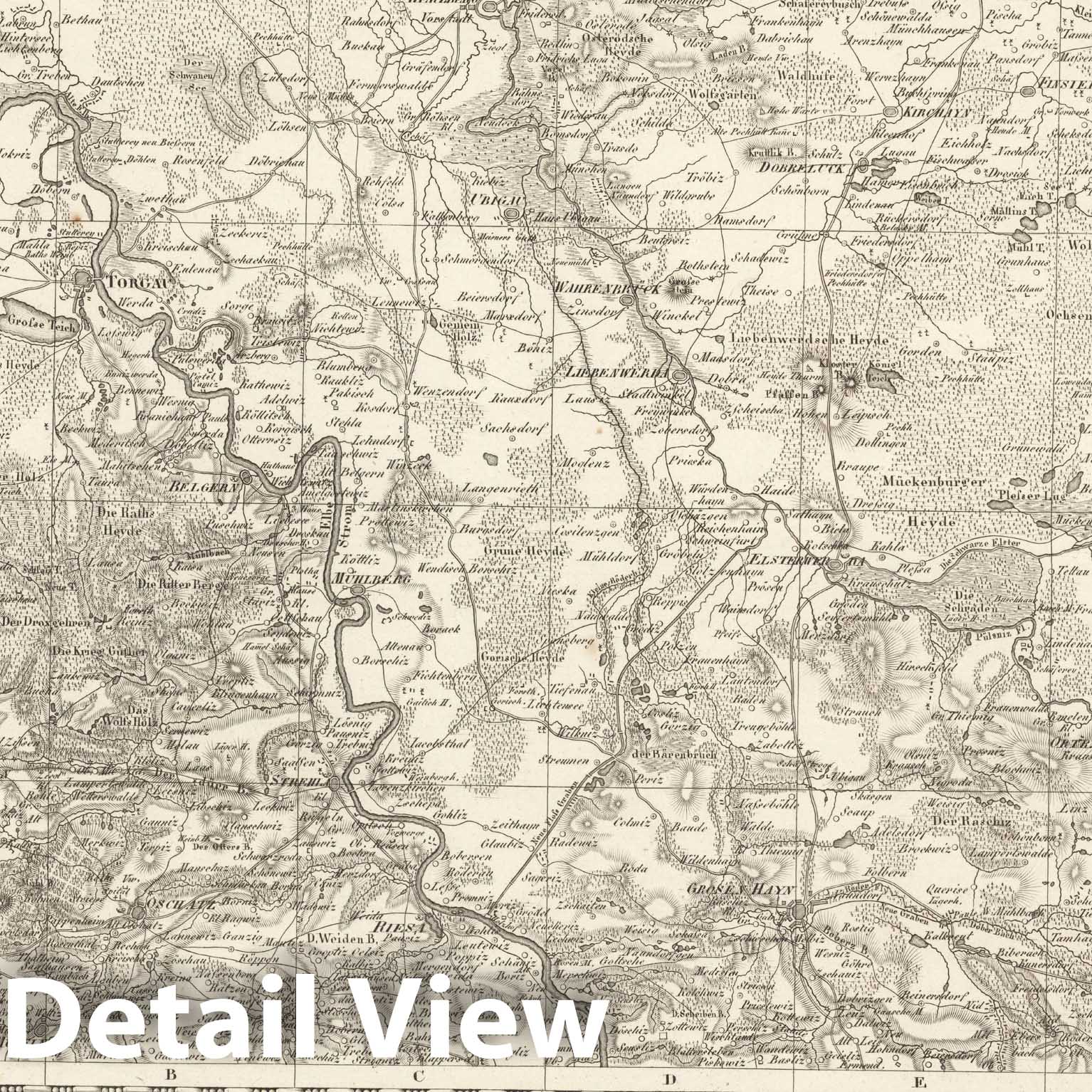 Historic Map : Sect. 71. Theil von Sachsen. = Partie de la Saxe, 1813, Vintage Wall Decor