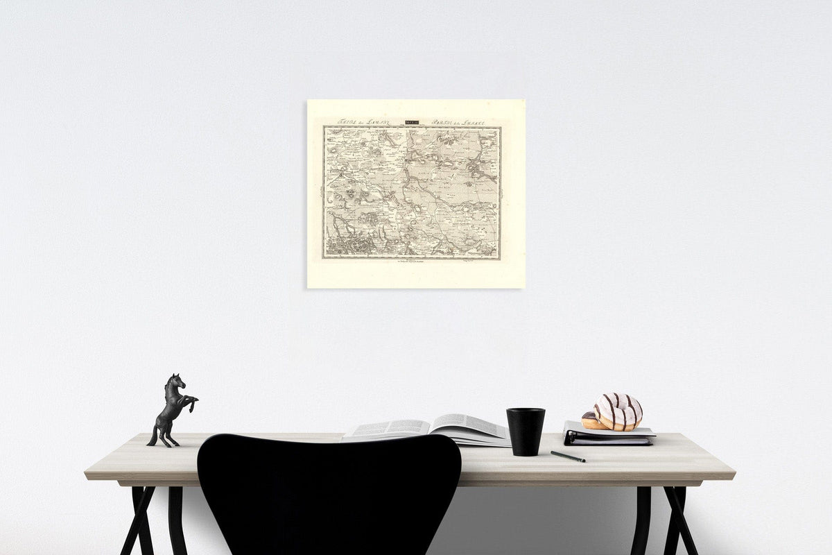 Historic Map : Sect. 72. Theil der Lausitz. = Partie de la Lusace, 1813, Vintage Wall Decor