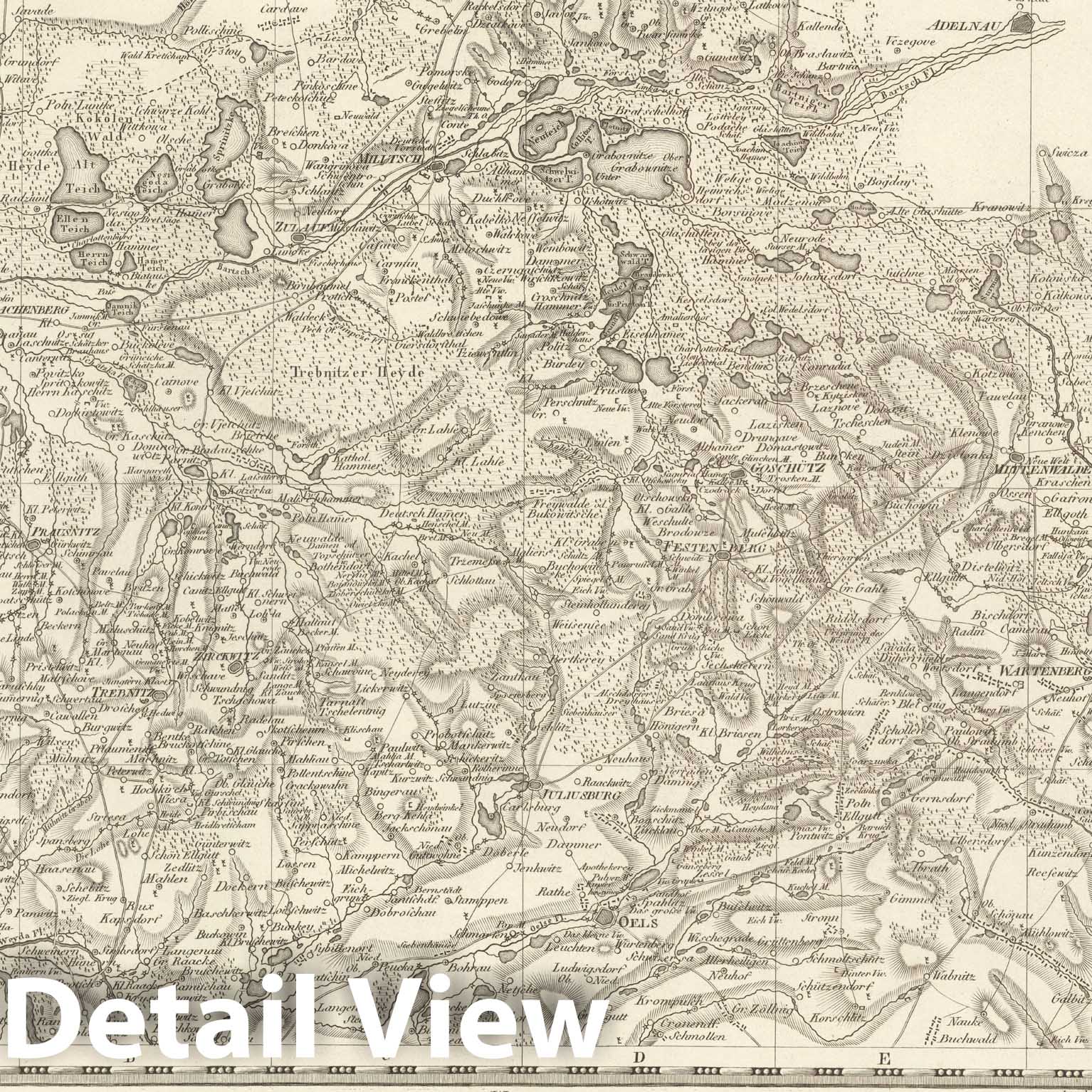 Historic Map : Sect. 75. Theil von Schlesien. = Partie de la Silesie, 1813, Vintage Wall Decor