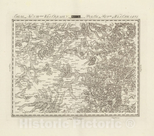 Historic Map : Sect. 79. Theil vom Konigrch. Westphalen. = Partie du Roy.me de Westphalie, 1813, Vintage Wall Decor