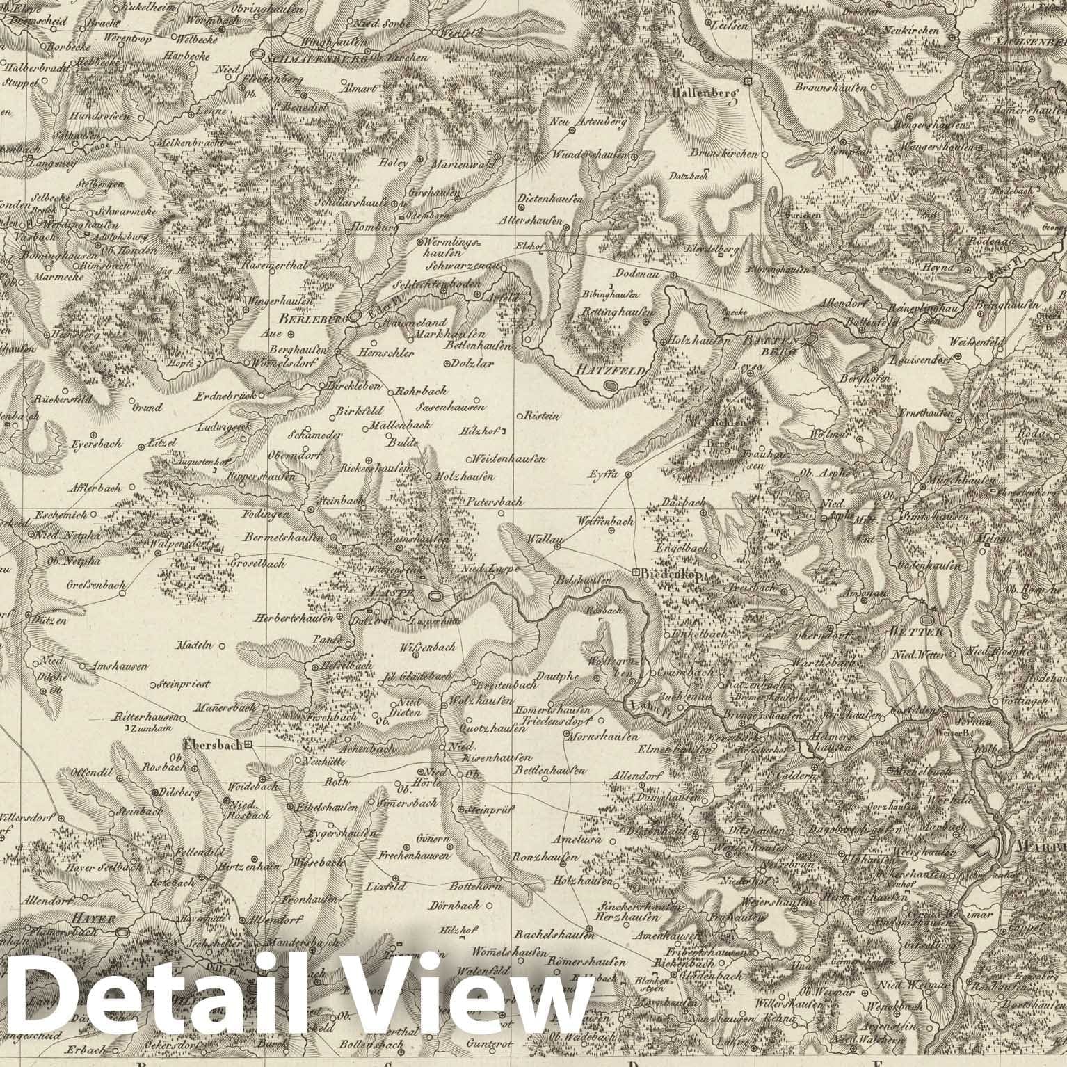 Historic Map : Sect. 79. Theil vom Konigrch. Westphalen. = Partie du Roy.me de Westphalie, 1813, Vintage Wall Decor