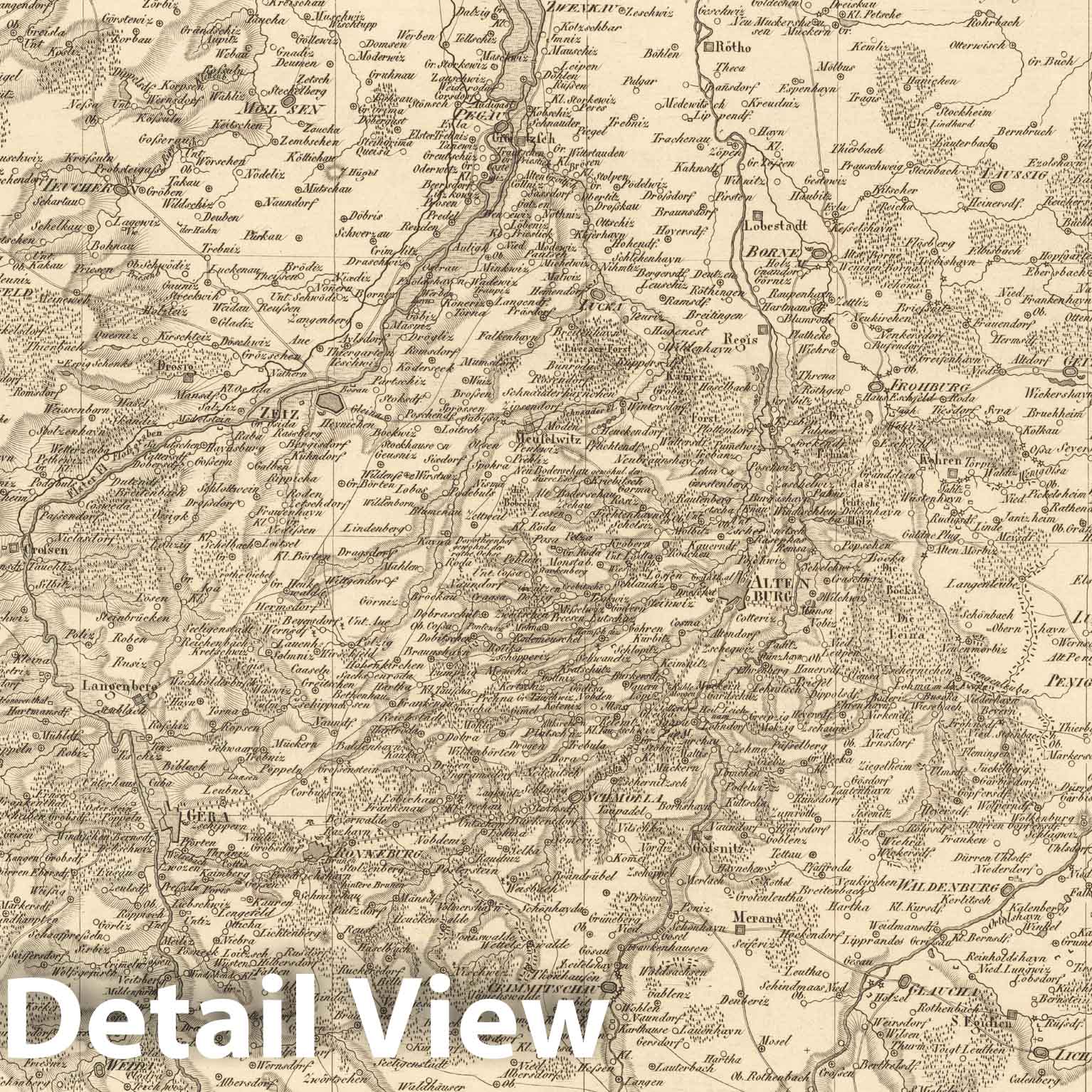 Historic Map : Sect. 83. Theil von Sachsen. = Partie de la Saxe, 1813, Vintage Wall Decor