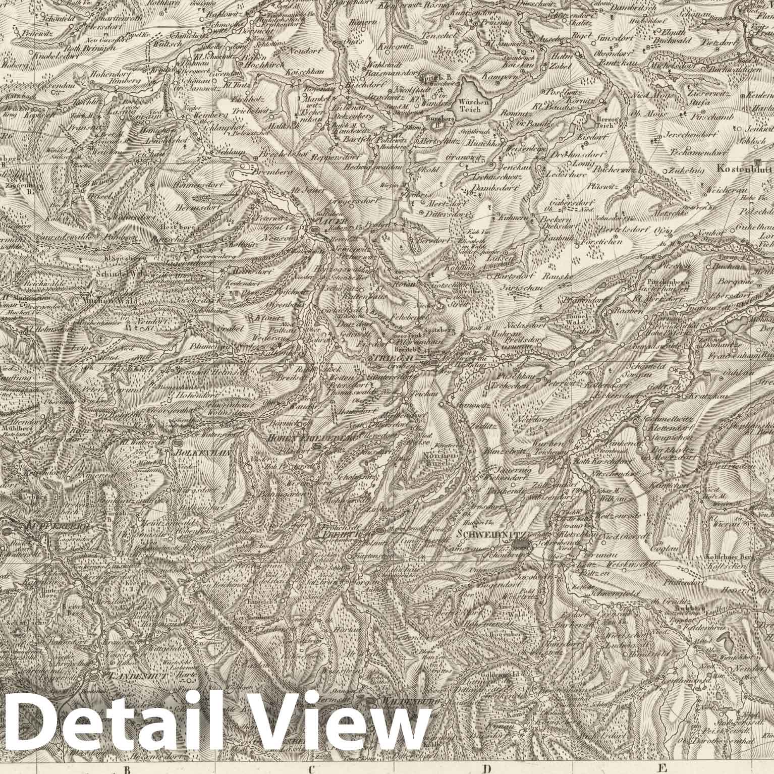 Historic Map : Sect. 87. Theil von Schlesien. = Partie de la Silesie, 1813, v1, Vintage Wall Decor