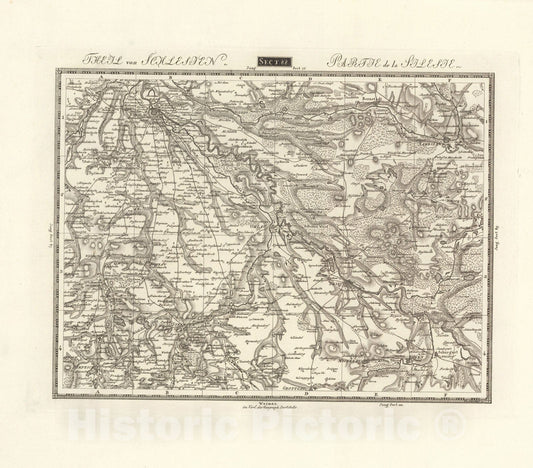 Historic Map : Sect. 87. Theil von Schlesien. = Partie de la Silesie, 1813, v2, Vintage Wall Decor