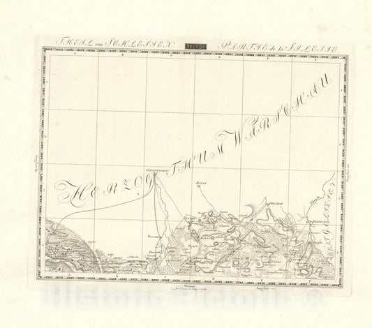 Historic Map : Sect. 90. Theil von Schlesien. = Partie de la Silesie, 1813, Vintage Wall Decor