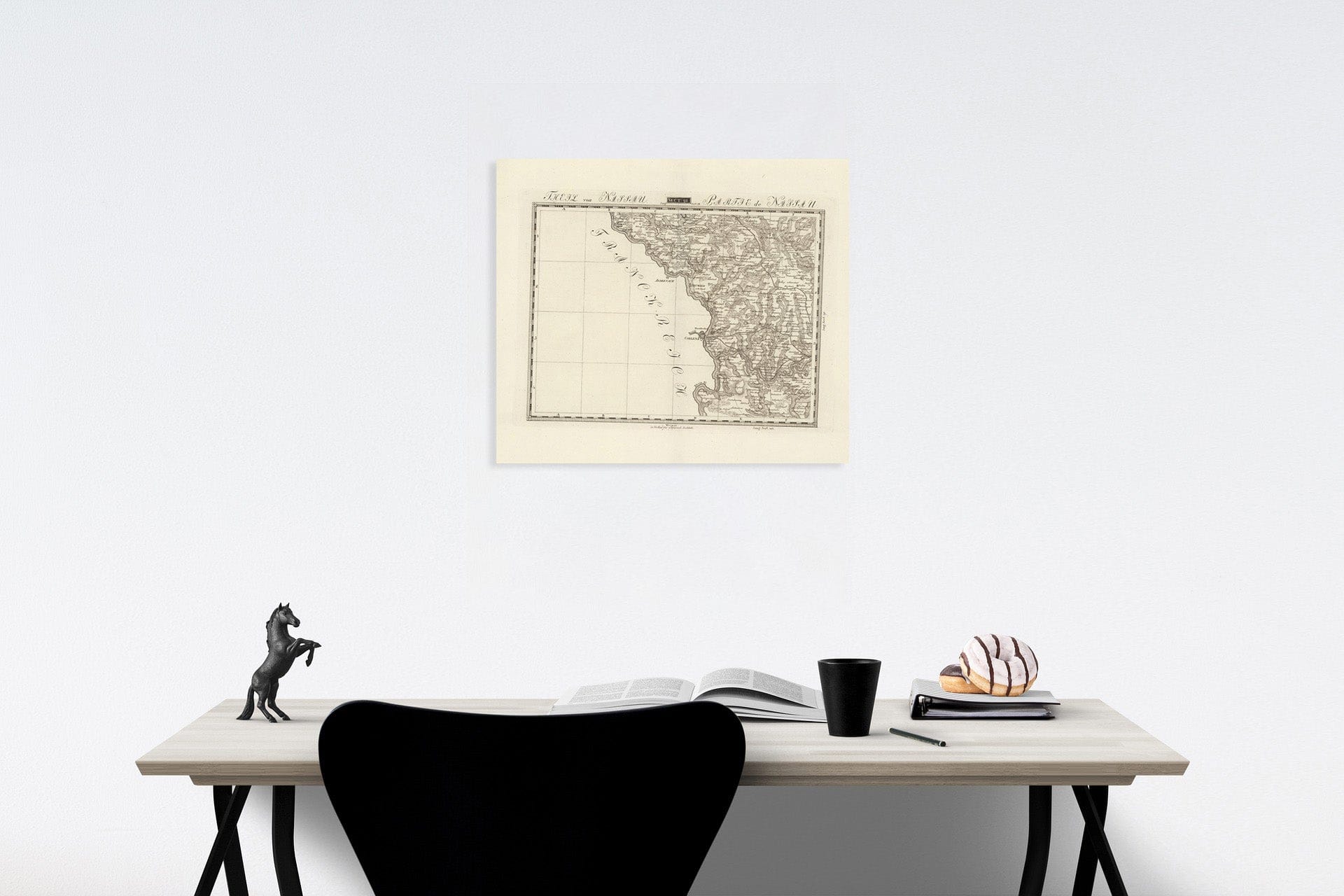 Historic Map : Sect. 91. Theil von Nassau. = Partie de Nassau, 1813, Vintage Wall Decor