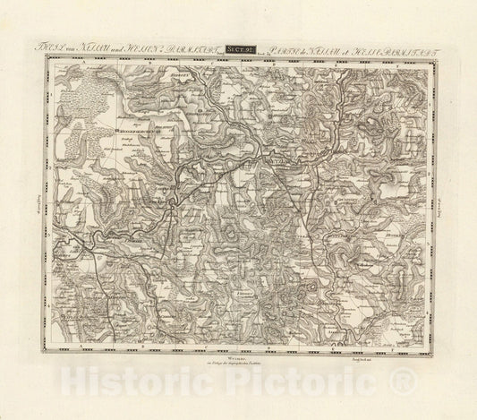 Historic Map : Sect. 92. Theil von Nassau und Hessen=Darmstadt. = Partie de Nassau et Hesse=Darmstadt, 1813, Vintage Wall Decor