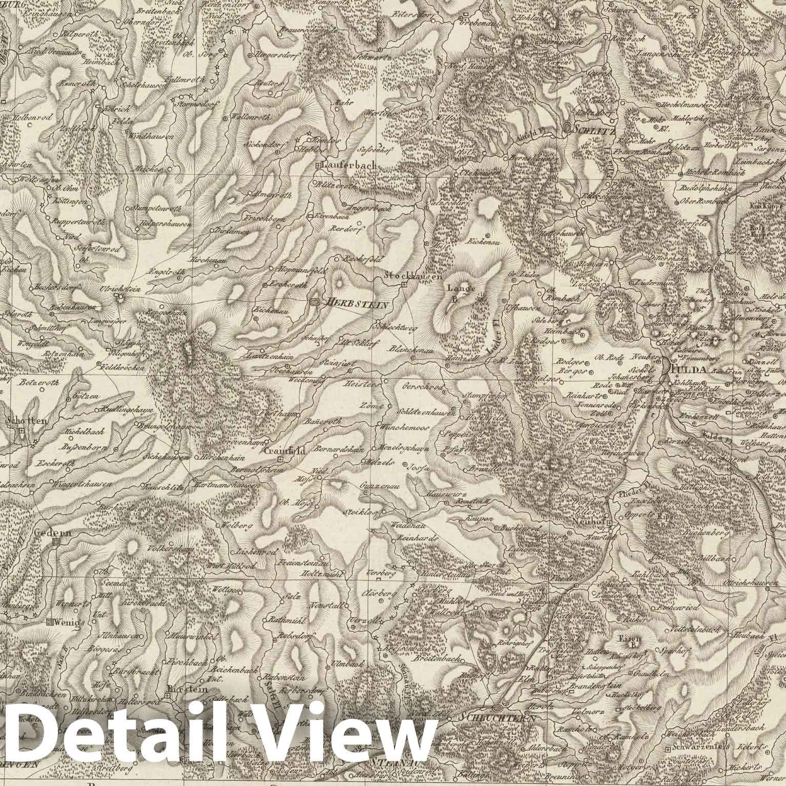 Historic Map : Sect. 93. Theil von Frankfurt und Hessen. = Partie de Frankfort et de Hesse, 1813, Vintage Wall Decor
