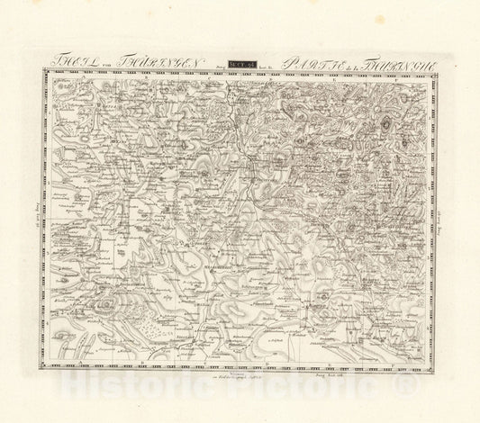 Historic Map : Sect. 94. Theil von Thuringen. = Partie de la Thuringue, 1813, Vintage Wall Decor