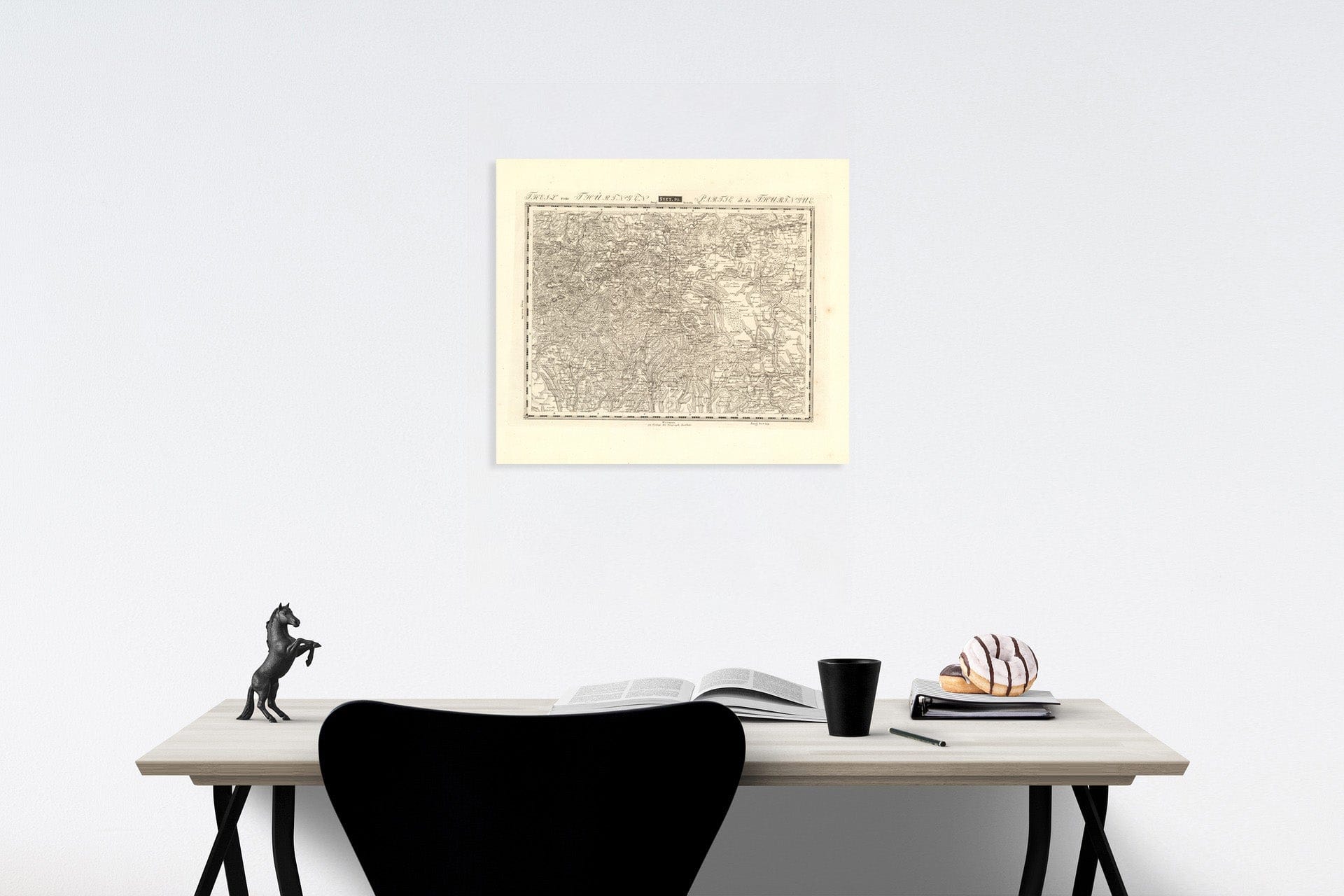 Historic Map : Sect. 95. Theil von Thuringen. = Partie de la Thuringue, 1813, Vintage Wall Decor