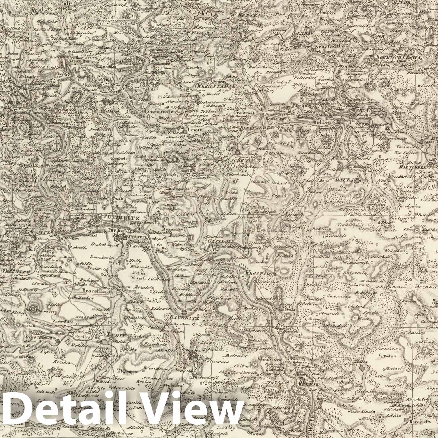 Historic Map : Sect. 98. Theil von Bohmen. = Partie de la Boheme, 1813, Vintage Wall Decor