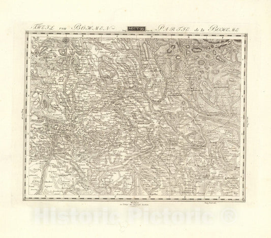 Historic Map : Sect. 99. Theil von Bohmen. = Partie de la Boheme, 1813, Vintage Wall Decor