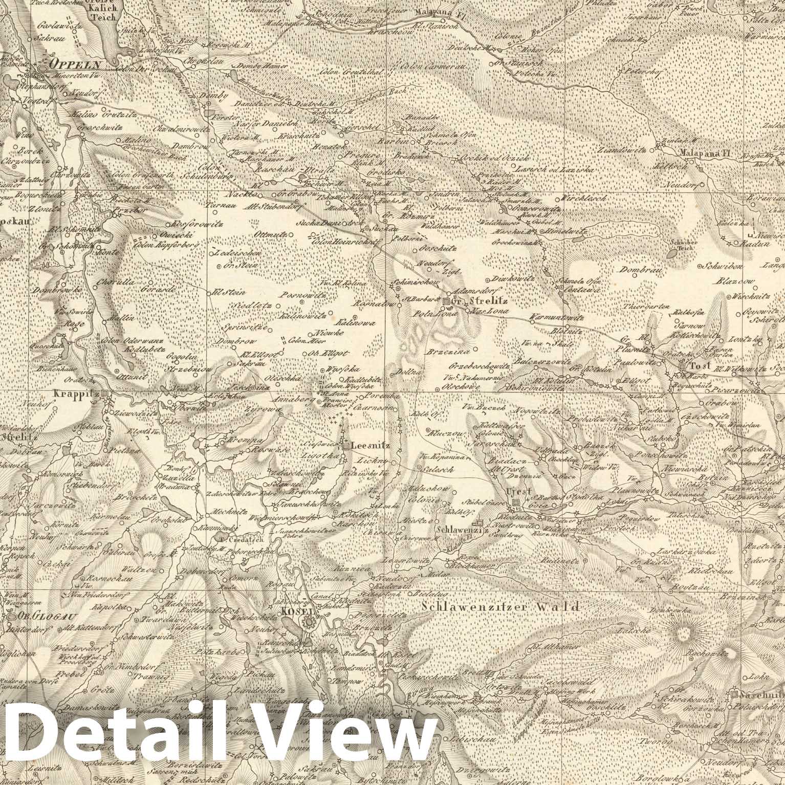 Historic Map : Sect. 102. Theil von Schlesien. = Partie de la Silesie, 1813, Vintage Wall Decor
