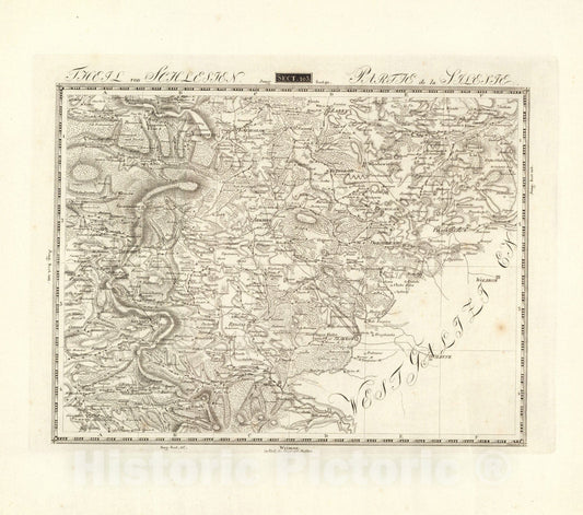 Historic Map : Sect. 103. Theil von Schlesien. = Partie de la Silesie, 1813, Vintage Wall Decor