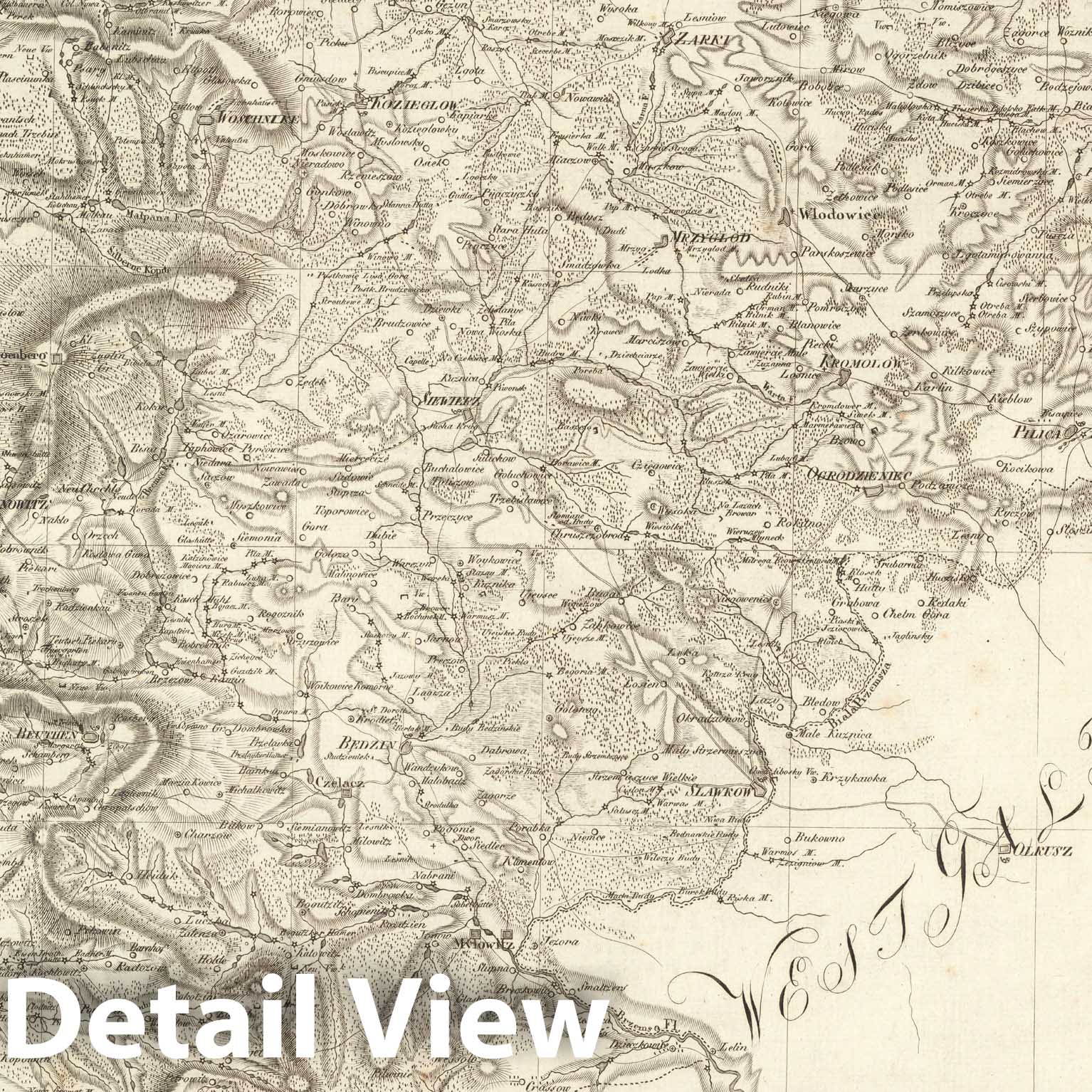Historic Map : Sect. 103. Theil von Schlesien. = Partie de la Silesie, 1813, Vintage Wall Decor
